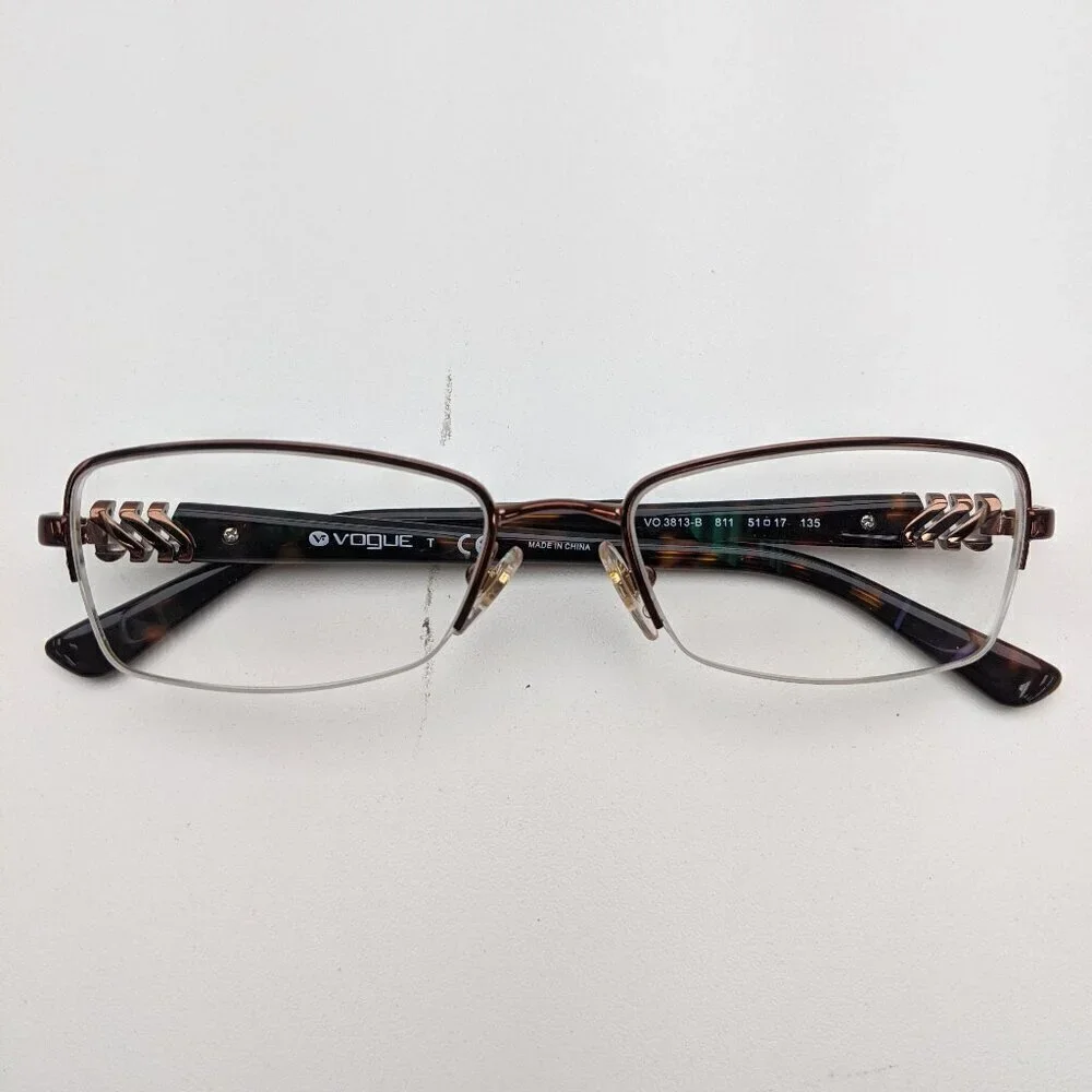 🕶️ Vogue VO3813-B 811 Semi Rimless Eyeglasses 51/17-135 / JLE552🕶️​